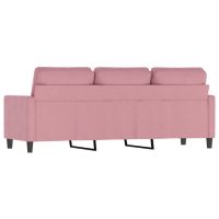 vidaXL 3-sitssoffa rosa 180 cm sammet - Bild 5