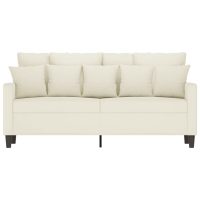 vidaXL Soffa 2-sits gräddvit 140 cm sammet - Bild 3