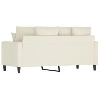 vidaXL Soffa 2-sits gräddvit 140 cm sammet - Bild 5