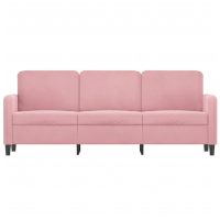 vidaXL 3-sitssoffa rosa 180 cm sammet - Bild 3