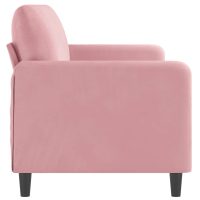 vidaXL 3-sitssoffa rosa 180 cm sammet - Bild 4