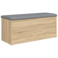 vidaXL Förvaringsbänk sonoma-ek 102x42x45 cm konstruerat trä - Bild 7