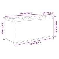 vidaXL Förvaringsbänk sonoma-ek 102x42x45 cm konstruerat trä - Bild 10