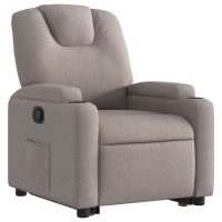 vidaXL Reclinerfåtölj med uppresningshjälp taupe tyg - Bild 3