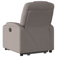 vidaXL Reclinerfåtölj med uppresningshjälp taupe tyg - Bild 4