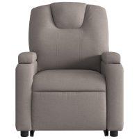 vidaXL Reclinerfåtölj med uppresningshjälp taupe tyg - Bild 8