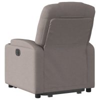 vidaXL Elektrisk reclinerfåtölj med uppresningshjälp taupe tyg - Bild 4