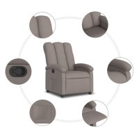 vidaXL Reclinerfåtölj taupe tyg - Bild 7