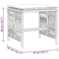 vidaXL Trädgårdspallar med dynor 4 st svart 41x41x36 cm konstrotting - Bild 11