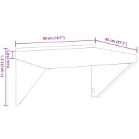 vidaXL Hyllfästen 4 st 23,5x2,5x15,5 cm svart rostfritt stål - Bild 10