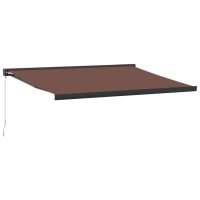 vidaXL Markis manuellt infällbar 400x300 cm brun - Bild 2