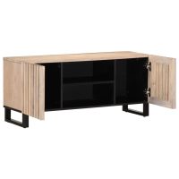 vidaXL Tv-bänk vit 105x34x46 cm massivt mangoträ - Bild 5