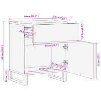 vidaXL Sängbord 50x34x60 cm massivt akaciaträ - Bild 11