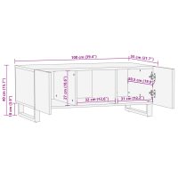 vidaXL Soffbord 100x55x40 cm massivt grovt mangoträ - Bild 10