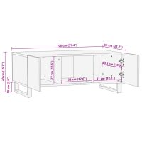 vidaXL Soffbord brun 100x55x40 cm massivt mangoträ - Bild 10