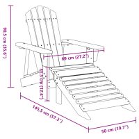 vidaXL Adirondackstol med fotstöd massivt granträ gul - Bild 11