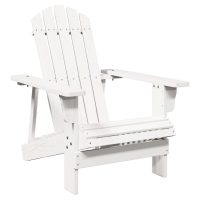 vidaXL Adirondackstol vit 69x85x90,5 cm massivt granträ - Bild 2