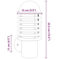 vidaXL Utomhusvägglampa 2 st silver rostfritt stål - Bild 7