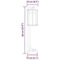 vidaXL Utomhusgolvlampor 3 st svart 60 cm rostfritt stål - Bild 7