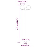 vidaXL Utomhusgolvlampor 3 st silver 215 cm rostfritt stål - Bild 7