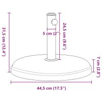 vidaXL Parasollfot för Ø32/35/38 mm stolpar 15 kg rund - Bild 9