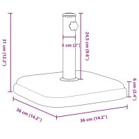 vidaXL Parasollfot för Ø32/35/38 mm stolpar 11 kg fyrkantigt - Bild 9