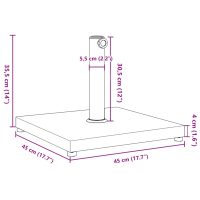 vidaXL Parasollfot för Ø32/38/48 mm stolpar 18 kg fyrkantigt - Bild 9