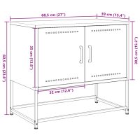 vidaXL Tv-bänk svart 68,5x39x60,5 cm stål - Bild 12