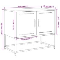 vidaXL TV-skåp antracit 68,5x39x60,5 cm stål - Bild 12