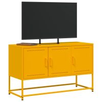 vidaXL TV-skåp senapsgul 100,5x39x60,5 cm stål - Bild 4