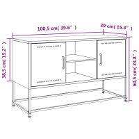 vidaXL TV-skåp svart 100,5x39x60,5 cm stål - Bild 12