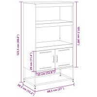 vidaXL TV-skåp antracit 100,5x39x60,5 cm stål - Bild 12