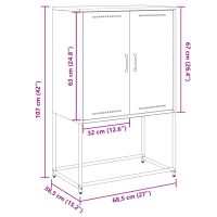 vidaXL TV-skåp svart 68x39x60,5 cm stål - Bild 12