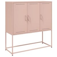 vidaXL Högskåp rosa 100,5x39x107 cm stål - Bild 2