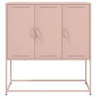 vidaXL Högskåp rosa 100,5x39x107 cm stål - Bild 6