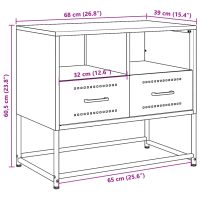 vidaXL TV-skåp rosa 68x39x60,5 cm stål - Bild 12