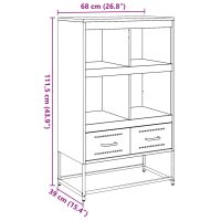 vidaXL Högskåp rosa 68,5x39x111,5 cm kallvalsat stål - Bild 12