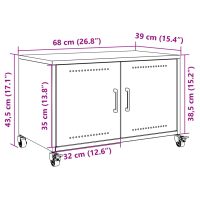 vidaXL Tv-bänk rosa 68x39x43,5 cm kallvalsat stål - Bild 12