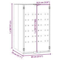 vidaXL Skjul för sopkärl antracit 69x79x117 cm stål - Bild 10