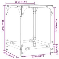 vidaXL Soffbord med transparent glasskiva 2 st 30x30x40 cm stål - Bild 9