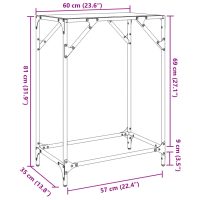 vidaXL Soffbord med transparent glasskiva 60x35x81 cm stål - Bild 9