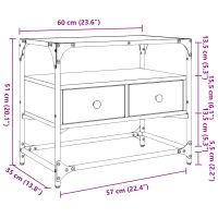 vidaXL Tv-bänk med glasskiva svart 60x35x51 cm konstruerat trä - Bild 10