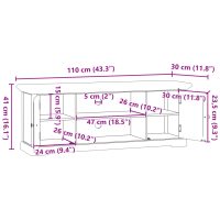 vidaXL Tv-bänk vit 110x30x41 cm konstruerat trä - Bild 10