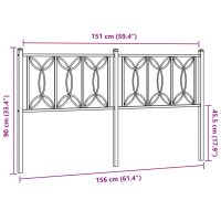 vidaXL Huvudgavel metall svart 150 cm - Bild 6