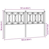 vidaXL Huvudgavel metall svart 160 cm - Bild 6