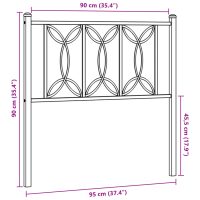 vidaXL Huvudgavel metall vit 90 cm - Bild 6