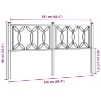 vidaXL Huvudgavel metall vit 160 cm - Bild 6