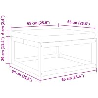 vidaXL Fotpall för trädgården 65x65x29 cm massivt akaciaträ - Bild 9