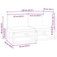 vidaXL Trädgårdssoffa med dynor 2-sits massivt akaciaträ - Bild 11