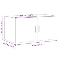 vidaXL Väggskåp sonoma-ek 80x42,5x40 cm konstruerat trä - Bild 11